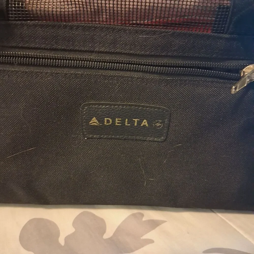 Delta Airline Dog Cat Carrier Travel Fleese Bed